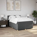 Pat box spring cu saltea, gri închis, 140x200 cm, textil - WALTI WALTI