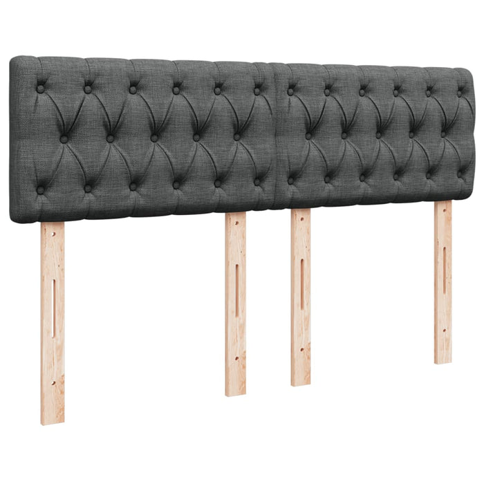 Pat box spring cu saltea, gri închis, 140x200 cm, textil - WALTI WALTI