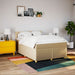 Pat continental cu saltea, crem, 140x200 cm, material textil - WALTI WALTI