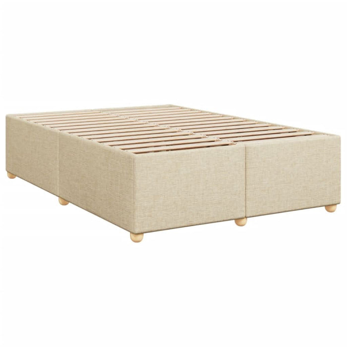Pat continental cu saltea, crem, 140x200 cm, material textil - WALTI WALTI