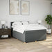 Pat box spring cu saltea, gri închis, 140x200 cm, textil - WALTI WALTI