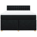 Pat box spring cu saltea, negru, 140x200 cm, textil - WALTI WALTI