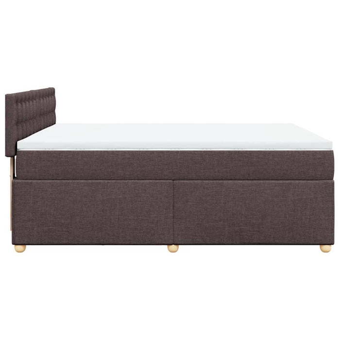 Pat continental cu saltea, maro închis, 140x200 cm, textil - WALTI WALTI