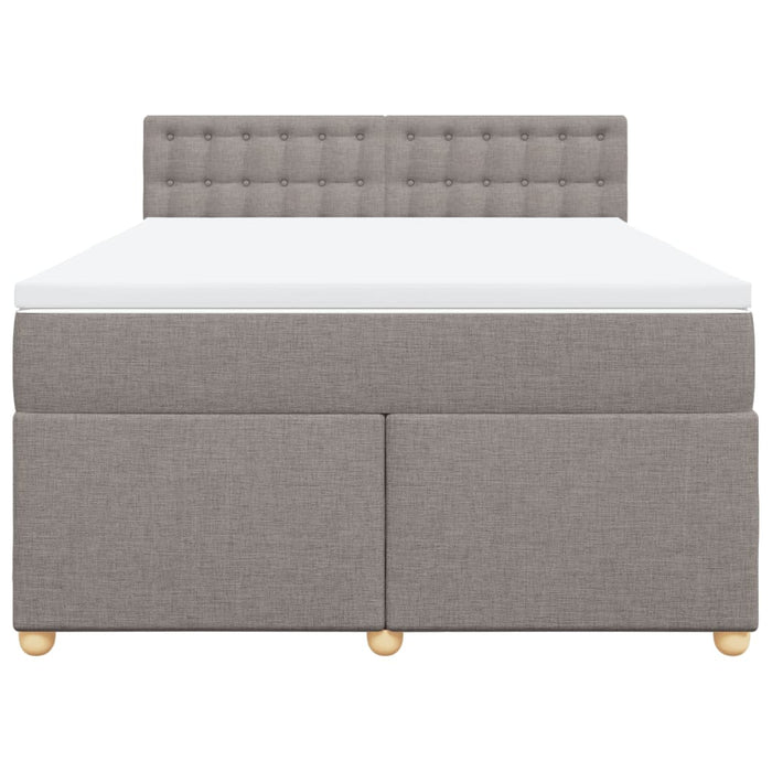 Pat continental cu saltea gri taupe 140x200 cm material textil - WALTI WALTI