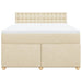 Pat continental cu saltea, crem, 140x200 cm, material textil - WALTI WALTI