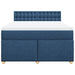 Pat continental cu saltea, albastru, 140x200cm, material textil - WALTI WALTI