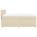 Pat box spring cu saltea, crem, 160x200 cm, material textil - WALTI WALTI
