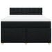 Pat box spring cu saltea, negru, 160x200 cm, textil - WALTI WALTI