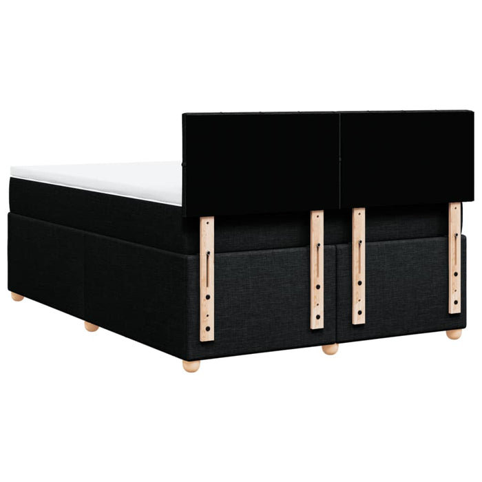 Pat box spring cu saltea, negru, 160x200 cm, textil - WALTI WALTI