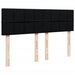 Pat box spring cu saltea, negru, 160x200 cm, textil - WALTI WALTI