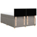 Pat box spring cu saltea, gri taupe, 160x200 cm material textil - WALTI WALTI