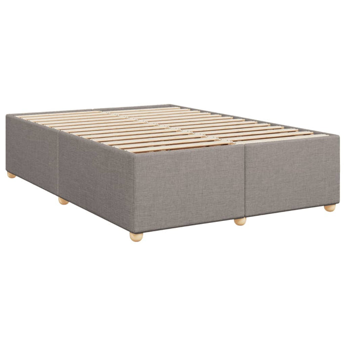 Pat box spring cu saltea, gri taupe, 160x200 cm material textil - WALTI WALTI