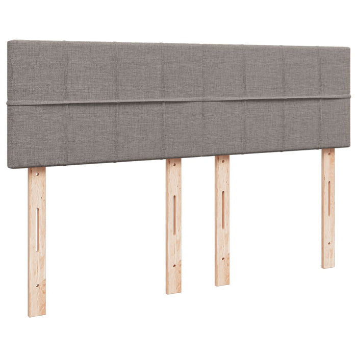 Pat box spring cu saltea, gri taupe, 160x200 cm material textil - WALTI WALTI