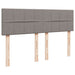 Pat box spring cu saltea, gri taupe, 160x200 cm material textil - WALTI WALTI
