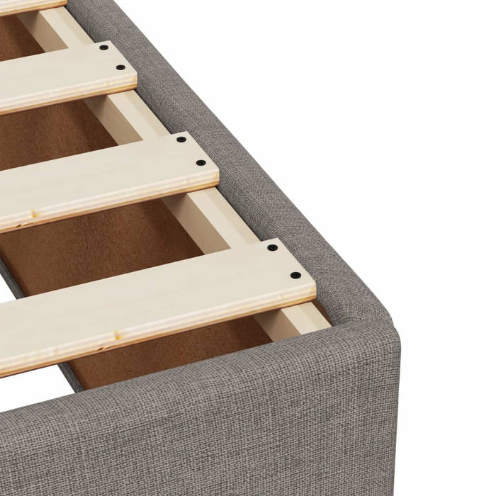 Pat box spring cu saltea, gri taupe, 160x200 cm material textil - WALTI WALTI
