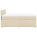 Pat box spring cu saltea, crem, 160x200 cm, material textil - WALTI WALTI