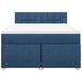 Pat continental cu saltea, albastru, 160x200cm, material textil - WALTI WALTI