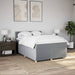 Pat continental cu saltea, gri deschis, 160x200 cm, textil - WALTI WALTI