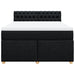 Pat box spring cu saltea, negru, 160x200 cm, textil - WALTI WALTI