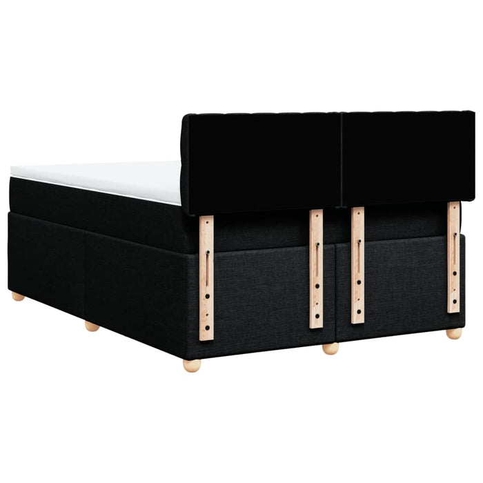 Pat box spring cu saltea, negru, 160x200 cm, textil - WALTI WALTI