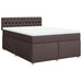 Pat box spring cu saltea, maro închis, 160x200 cm, textil - WALTI WALTI