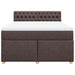 Pat box spring cu saltea, maro închis, 160x200 cm, textil - WALTI WALTI