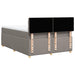 Pat box spring cu saltea, gri taupe, 160x200 cm material textil - WALTI WALTI