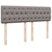 Pat box spring cu saltea, gri taupe, 160x200 cm material textil - WALTI WALTI