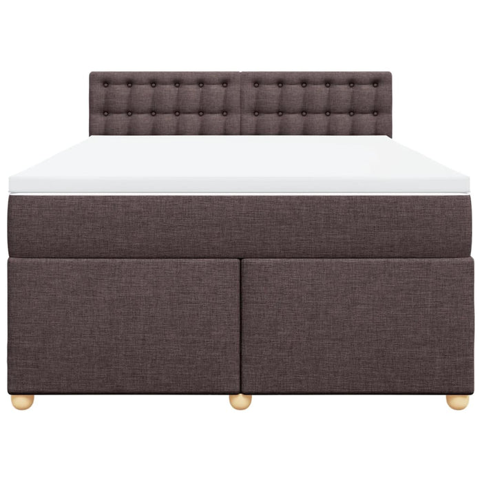 Pat box spring cu saltea, maro închis, 160x200 cm, textil - WALTI WALTI