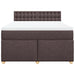 Pat box spring cu saltea, maro închis, 160x200 cm, textil - WALTI WALTI