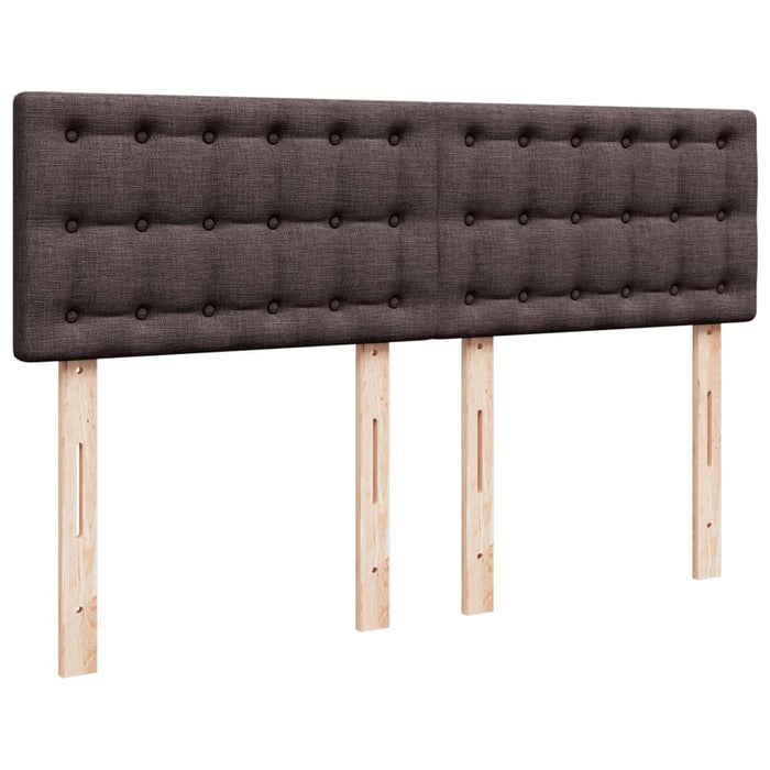 Pat box spring cu saltea, maro închis, 160x200 cm, textil - WALTI WALTI