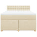 Pat box spring cu saltea, crem, 160x200 cm, material textil - WALTI WALTI