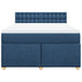 Pat continental cu saltea, albastru, 160x200cm, material textil - WALTI WALTI