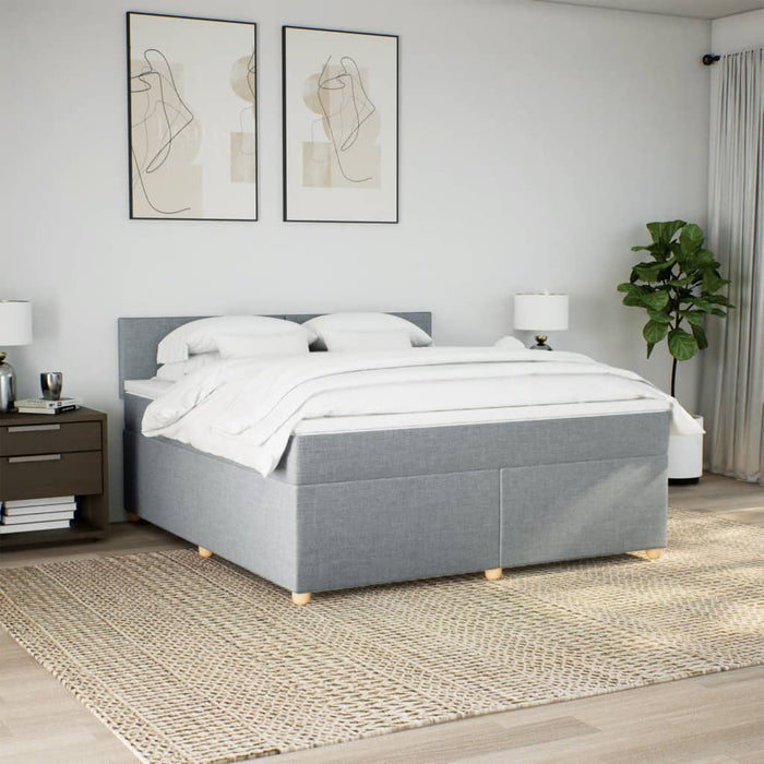 Pat continental, gri deschis, 180x200 cm, material textil - WALTI WALTI
