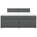 Pat box spring cu saltea, gri închis, 180x200 cm, textil - WALTI WALTI