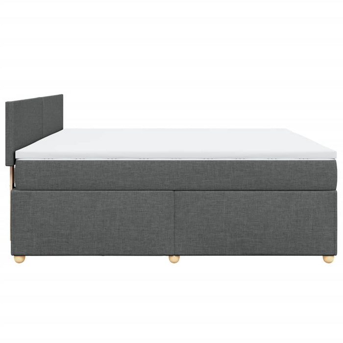 Pat box spring cu saltea, gri închis, 180x200 cm, textil - WALTI WALTI