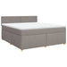 Pat continental cu saltea, gri taupe, 180x200 cm, textil - WALTI WALTI