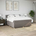 Pat continental cu saltea, gri taupe, 180x200 cm, textil - WALTI WALTI