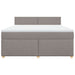 Pat continental cu saltea, gri taupe, 180x200 cm, textil - WALTI WALTI