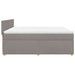 Pat continental cu saltea, gri taupe, 180x200 cm, textil - WALTI WALTI