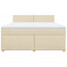 Pat continental cu saltea, crem, 180x200 cm, textil - WALTI WALTI
