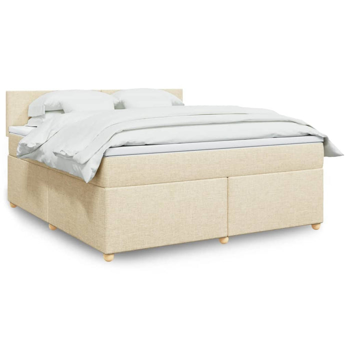 Pat continental cu saltea, crem, 180x200 cm, textil - WALTI WALTI