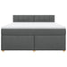 Pat box spring cu saltea, gri închis, 180x200 cm, textil - WALTI WALTI