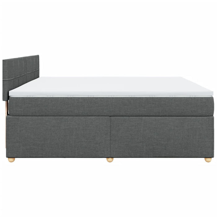 Pat box spring cu saltea, gri închis, 180x200 cm, textil - WALTI WALTI