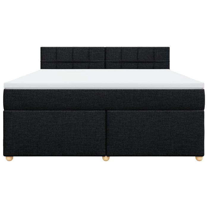 Pat box spring cu saltea, negru, 180x200 cm, catifea - WALTI WALTI