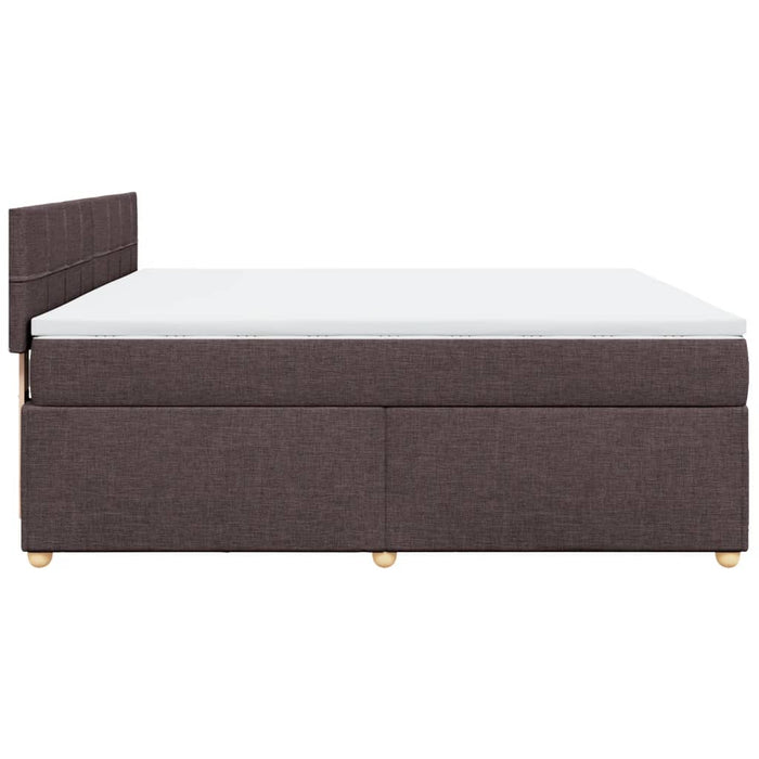 Pat continental cu saltea maro închis 180x200cm material textil - WALTI WALTI