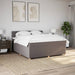 Pat continental cu saltea, gri taupe, 180x200 cm, textil - WALTI WALTI