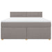 Pat continental cu saltea, gri taupe, 180x200 cm, textil - WALTI WALTI
