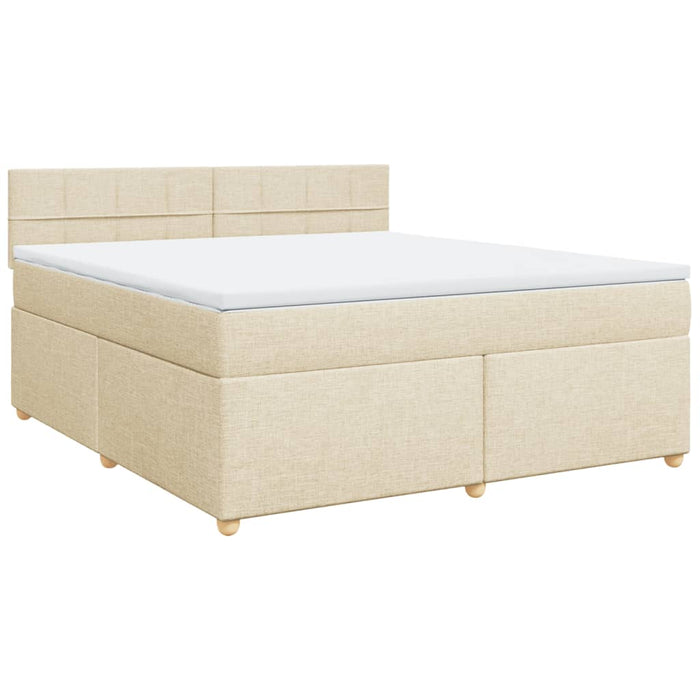 Pat continental cu saltea, crem, 180x200 cm, textil - WALTI WALTI