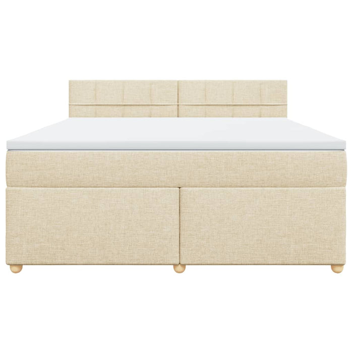 Pat continental cu saltea, crem, 180x200 cm, textil - WALTI WALTI